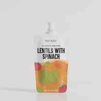 6 Pack of Organic Lentils with Spinach - Petite Palates